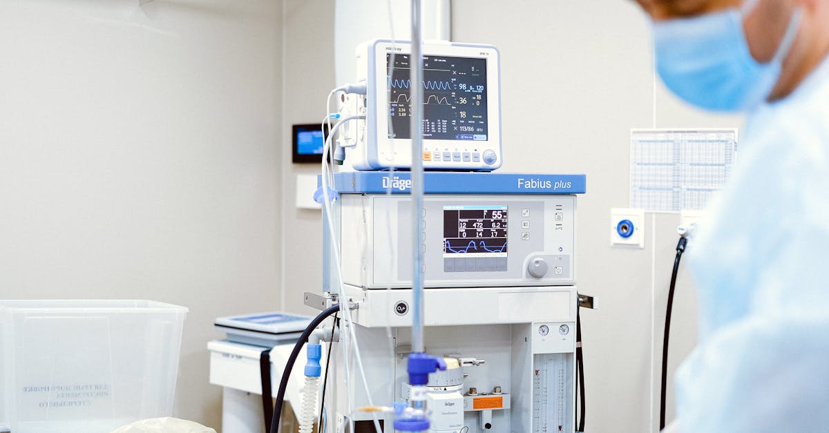 close up of advanced medical equipment in a sterile operating room setting